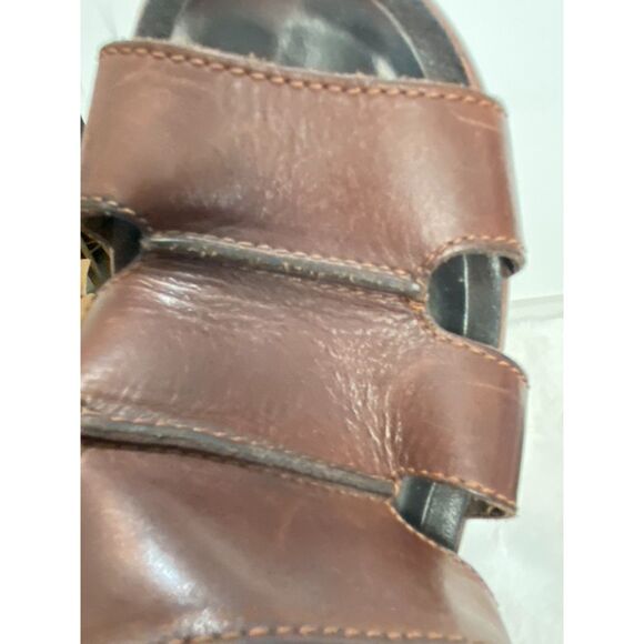 Dansko Brown Leather Women's Summer Sandal Size 5.5 Pre-Owned - Picture 10 of 13